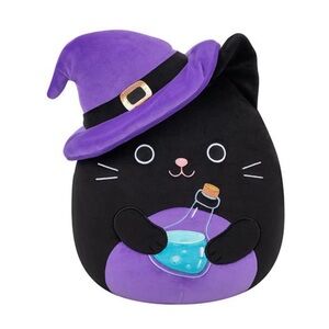 Squishmallows Autumn the Black Cat w/ Potion & Witch Hat 12” Halloween 2025